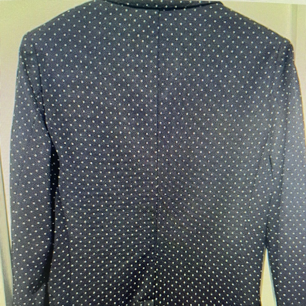 SCOTCH & SODA Mens Large 50 Piece Unique Navy Blue  Polka Dot Blazer